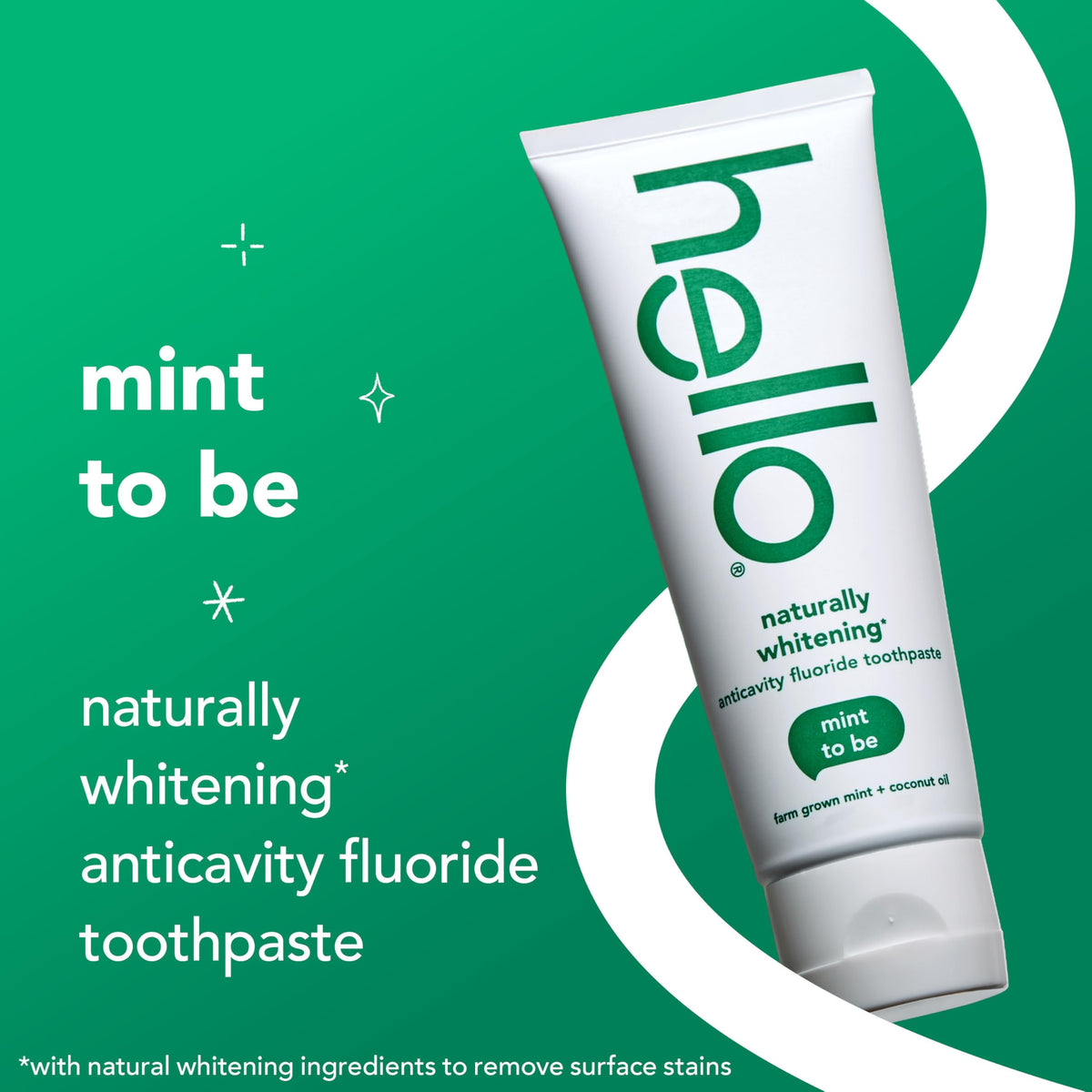 hello Naturally Whitening Toothpaste with Fluoride, Mint, 3 Pack, 5 oz