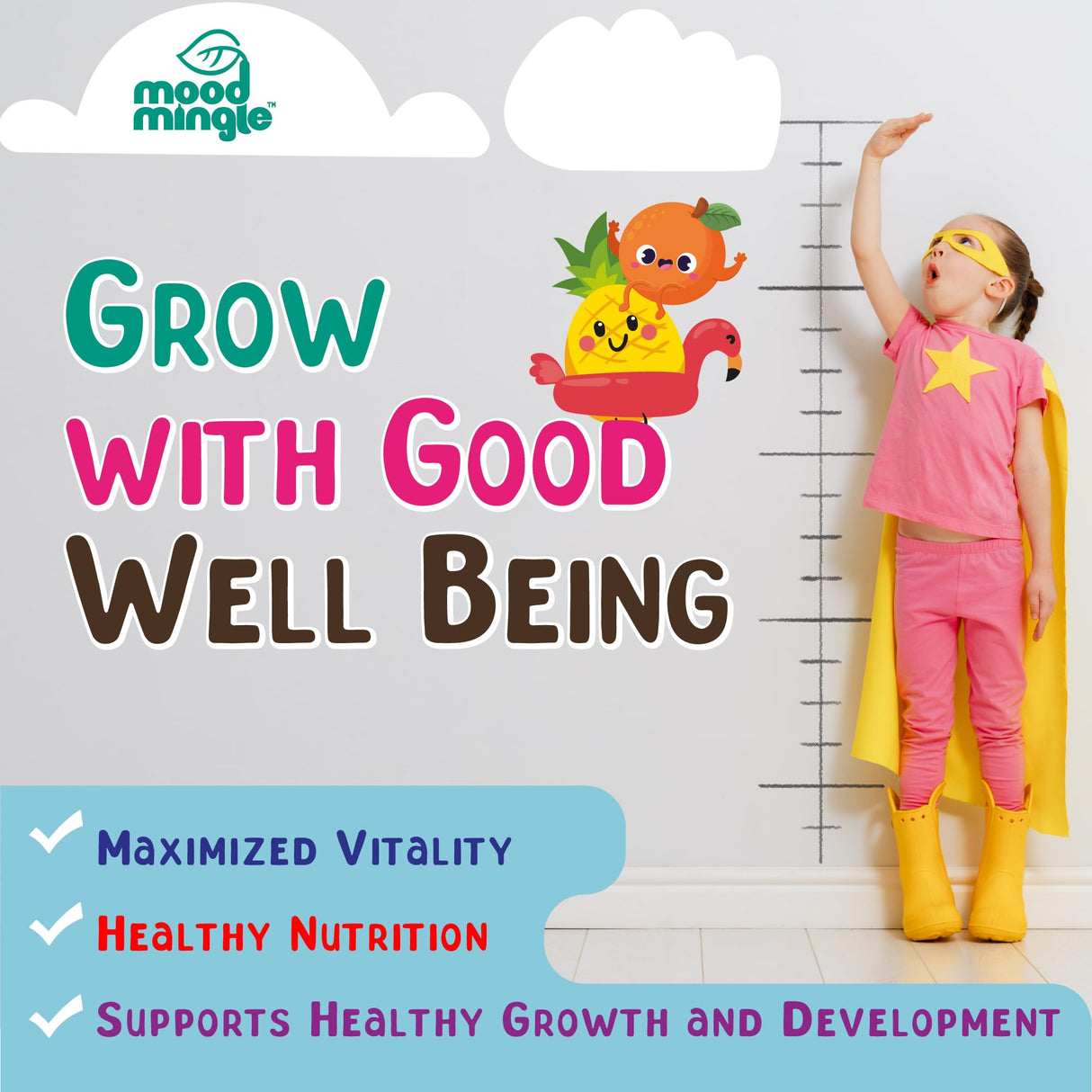 Height Growth Gummies Supplement - Kids Teens Height Increaser Maximizer Grow Taller Vitamins