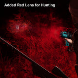 YIERBLUE Rechargeable Spotlight, Super Bright 1000,000 High Lumen LED IP67 Waterproof Handheld Spotlight Long Lasting Large Flashlight Searchlight with Detachable Red Light Filter