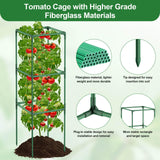 Lezmarket 3 Pack Tomato Cages for Garden, Tomato Trellis for Raised Garden Bed with Plant Clips and Twist Ties for Climbing Plants, 43 inches