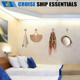 LOVIMAG Magnetic Hooks for Cruise Cabins, 60Lbs Swivel Magnetic Hooks Heavy Duty Cruise Ship Essentials Locker Accessories, Magnets with Hooks for Refrigerator, Wreath Hook, Metal Door Decor -10 Pack
