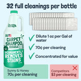 Sunny & Honey Carpet Cleaner Shampoo Solution for Machines, 32floz Mint