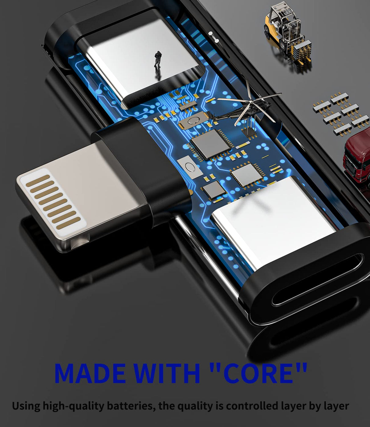 2pack,Headphone Adapter Lightning to Audio Jack and Charger Earphone Charging Splitter Compatible with iPhone 11 12Mini pro max xs xr x se2 7 8plus for ipad air Cable Connector,Apple MFI Certified