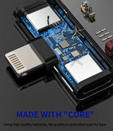 2pack,Headphone Adapter Lightning to Audio Jack and Charger Earphone Charging Splitter Compatible with iPhone 11 12Mini pro max xs xr x se2 7 8plus for ipad air Cable Connector,Apple MFI Certified