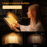 Gritin 19 LED Rechargeable Book Light for Reading in Bed with Memory Function- Eye Caring 3 Color Temperatures,Stepless Dimming Brightness,90 Hrs Runtime Lightweight Clip on Light for Book Lovers