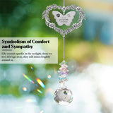 Elivida Dog Memorial Gifts for Loss of Dog, Pet Sympathy Suncatcher with Personalized Words, Cat Death Remembrance Gift for Pet Lovers, Heart Shaped Cat Bereavement Ornament with Sympathy Card
