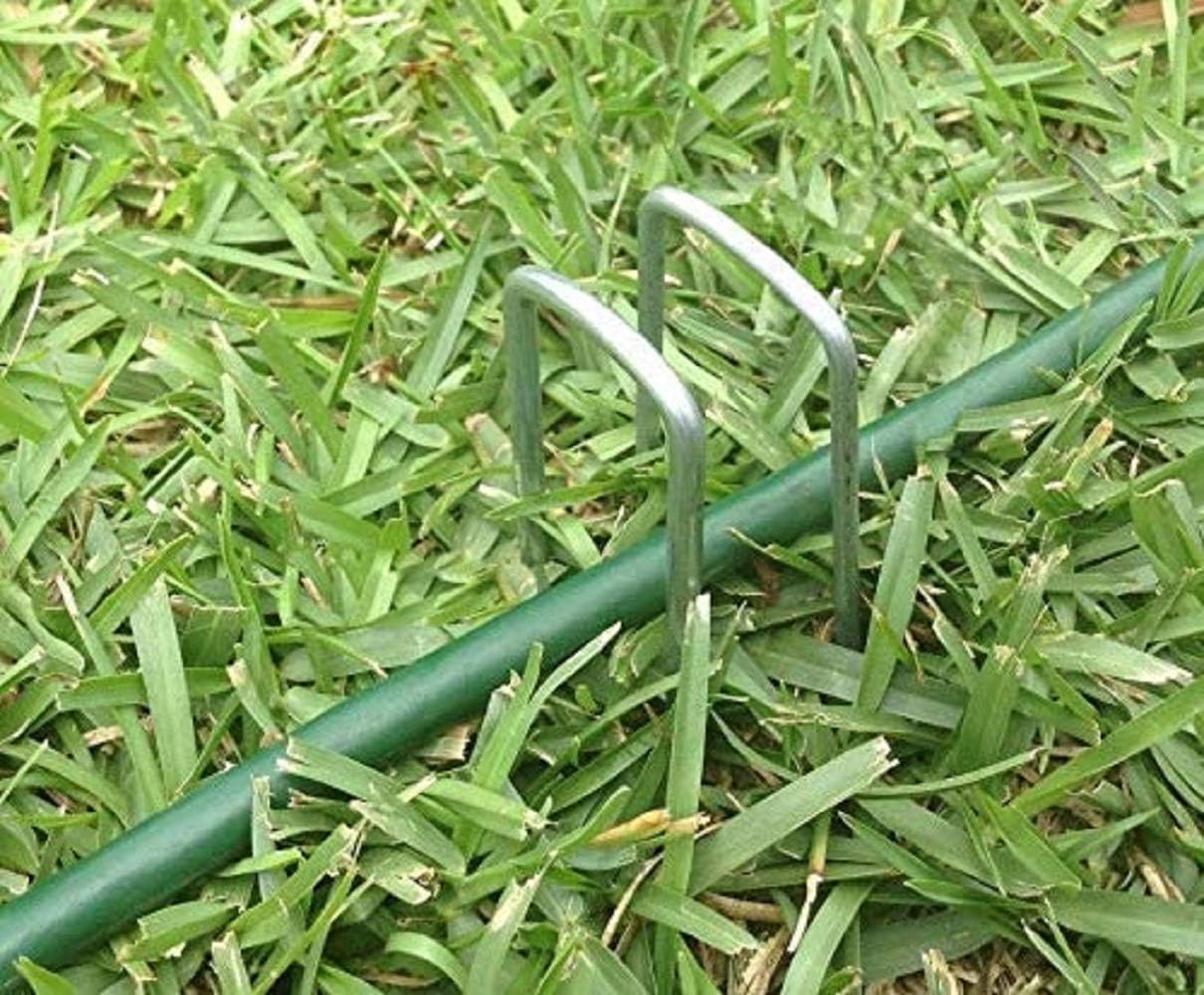 AAGUT Landscape Staples 8 Inch Galvanized Anti-Rust Garden Stakes 11 Gauge