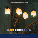FLSNT 40W Equivalent LED Chandelier Light Bulbs, Dimmable Amber LED B11 E26 Candelabra Base Bulbs, 2200K Warm White, 330LM, 6 Pack UL,CA65 Listed.