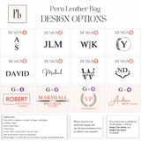 Personalized Leather Toiletry Bag for Men – Custom Engraved Shaving Dopp Kit with Name or Initial, Travel Gift for Groomsmen, Husband, Dad, Boyfriend, Birthday, Christmas, Anniversary, Gifts for Men