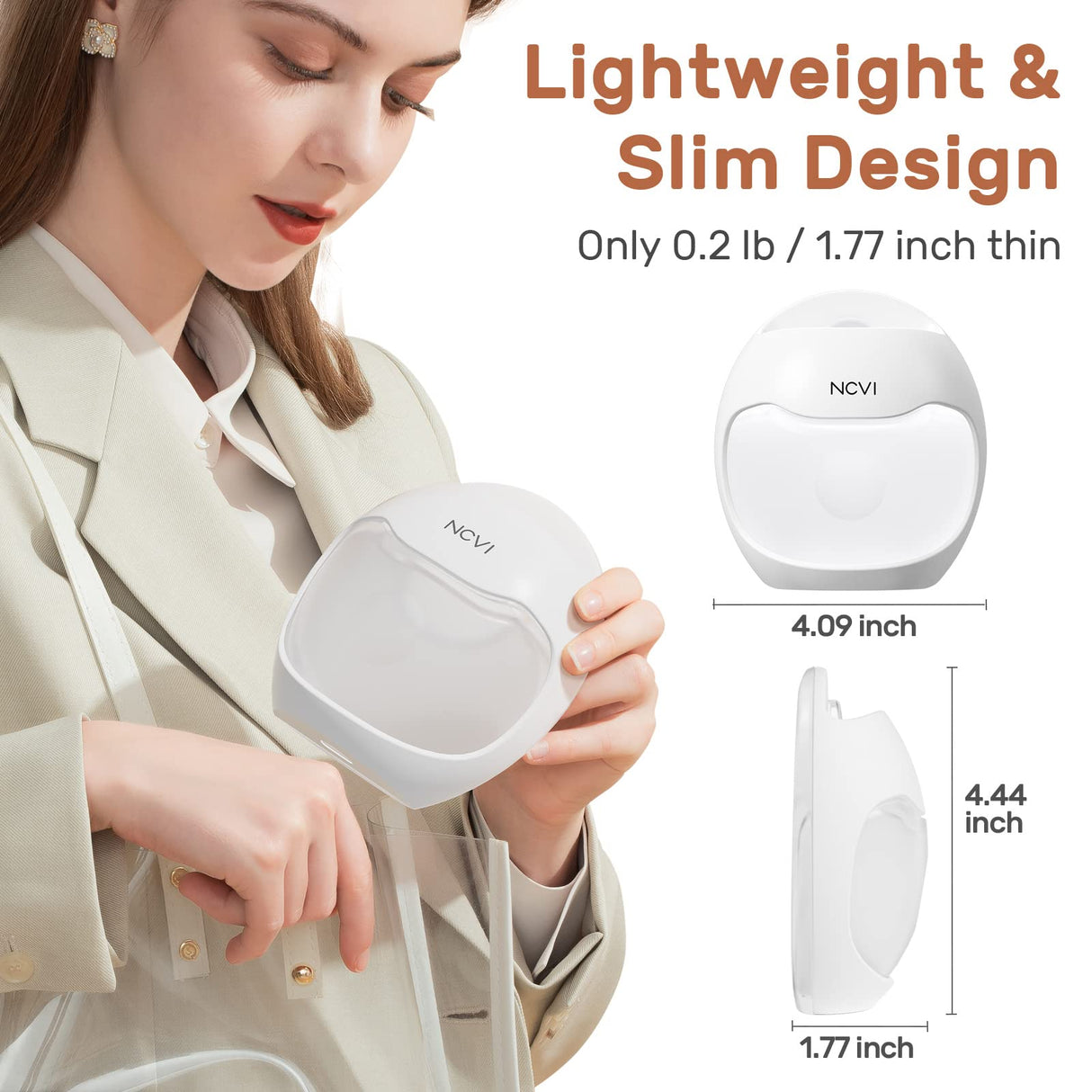 NCVI Silicone Breast Milk Collector Catcher, Let Down Manual Breastmilk Saver Collection Cup for Leaking Milk, Wearable Nursing Cups BPA Free, Invisible Slim Design for Regular Bra, 2.3oz/70mlx2 Count