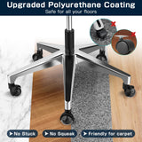 Office Chair Replacement Wheel - Quiet & Smooth Gliding - 2 Inch Heavy Duty Rolling Chair Casters Supports 2000 Lbs,Desk Chair Wheels Universal Fit,Safe for All Floor Or Carpet Set of (Premium Black)