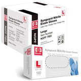 Jointown Basic Medical Blue Nitrile Exam Gloves - Latex-Free & Powder-Free - NGPF7003 (Case of 1,000), Large