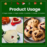 9PCS Mini Hand Pie Molds, Christmas Dough Presser Pocket Pie Molds Fits All Kinds of Festivals and Parties (Multicolor Green, mini)