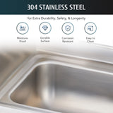 WILPREP Commercial Hand Sink, NSF Stainless Steel Sink Commercial Utility Sink with Gooseneck Faucet and Strainer, 17x15 Inch Wall Mount Kitchen Sink for Restaurant Bar RV Bathroom Laundry Room
