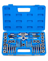 Orion Motor Tech Tap and Die Set Metric | M3, M4, M5, M6, M7, M8, M10, M12 Tap Set and Die Set | Thread Repair Kits for Threading and Rethreading Internal and External Threads