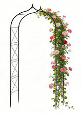 Metal Garden Arbors 8Ft Thickened Arch Trellis for Climbing Plants