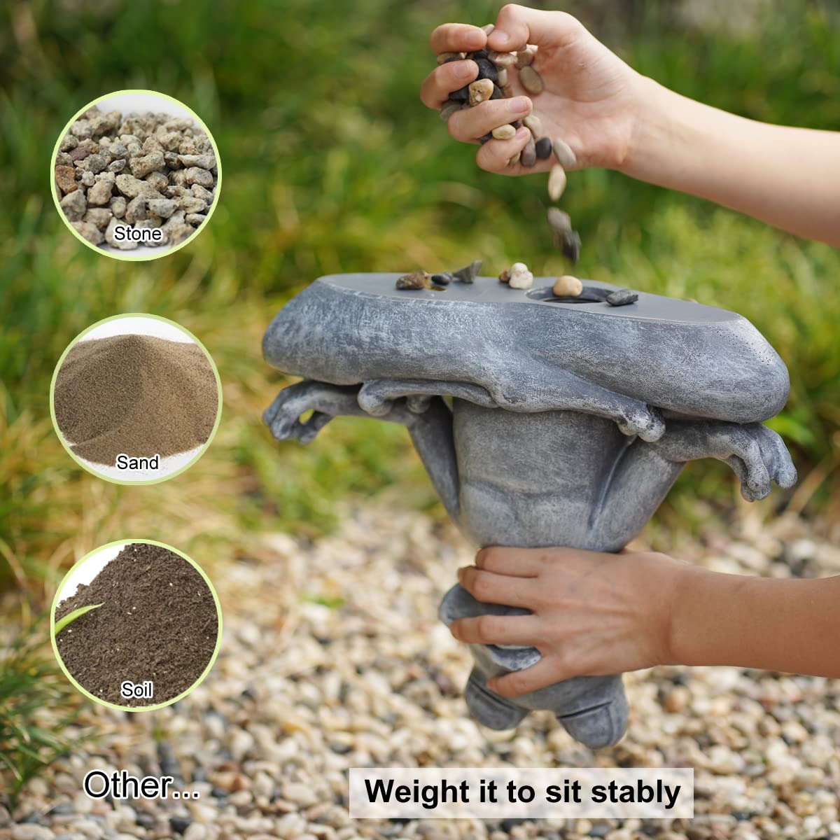 Goodeco Meditating Yoga Frog Statue - 12.5" Lx10 H for Home, Garden & Gifts