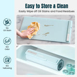Warming Mat for Food, Food Warming Mat,Electric Warming Tray for Buffets, Fast Heating Silicone Food Warming Mat for for Countertop Parties Home Travel Gatherings Blue
