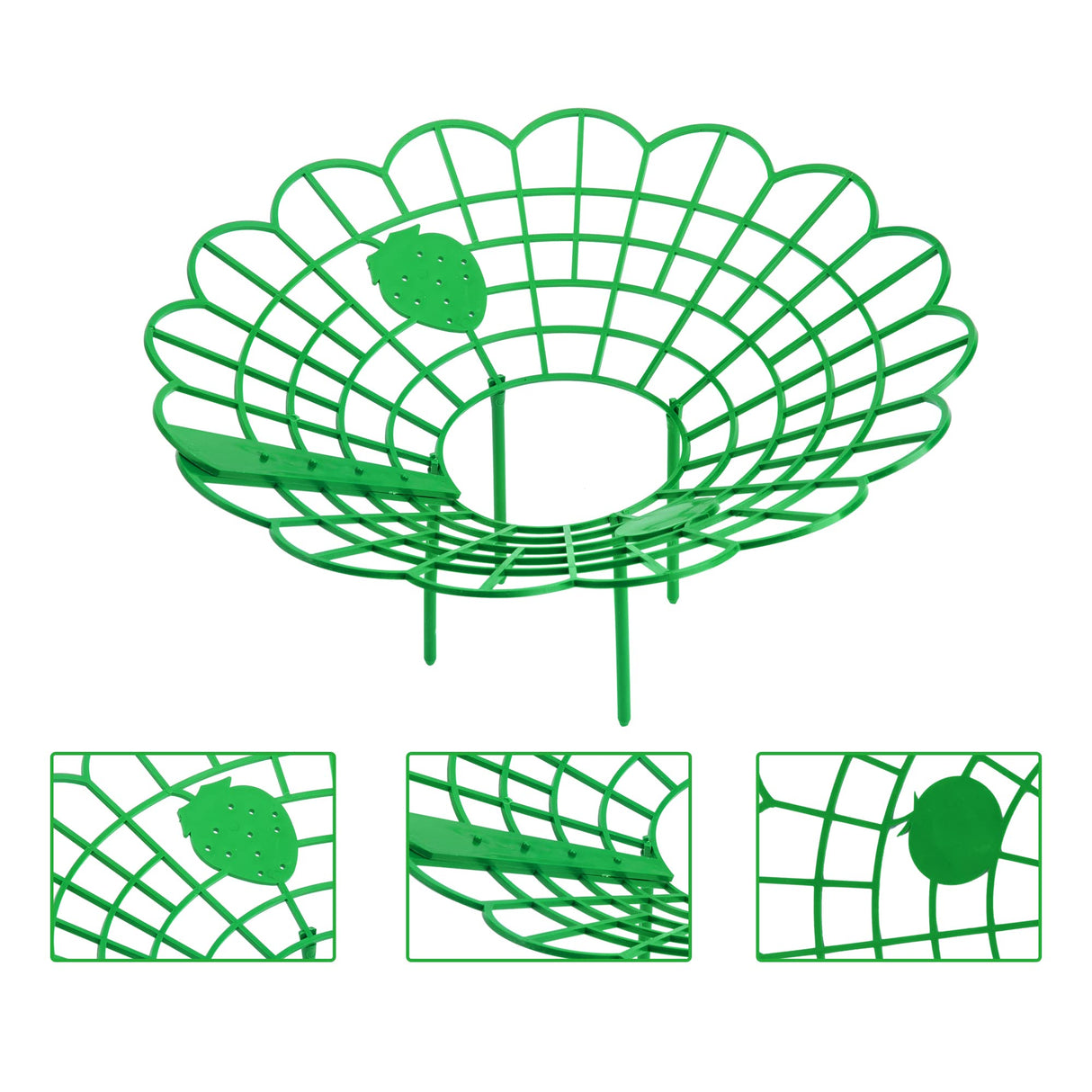 Iceyyyy 10 Pack Strawberry Plant Stand Supports-Strawberry Plant Support Stand Rack with 4 Support Feets-Growing Frame Holder Cage to Keep Berries Clean and Prevent Rot