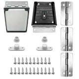 Jexobox Complete Hinges & Latch Replacement Kit for Igloo Coolers - Stainless Steel & ABS Parts with High-Strength Screws, Fits 25-165 Quart Models