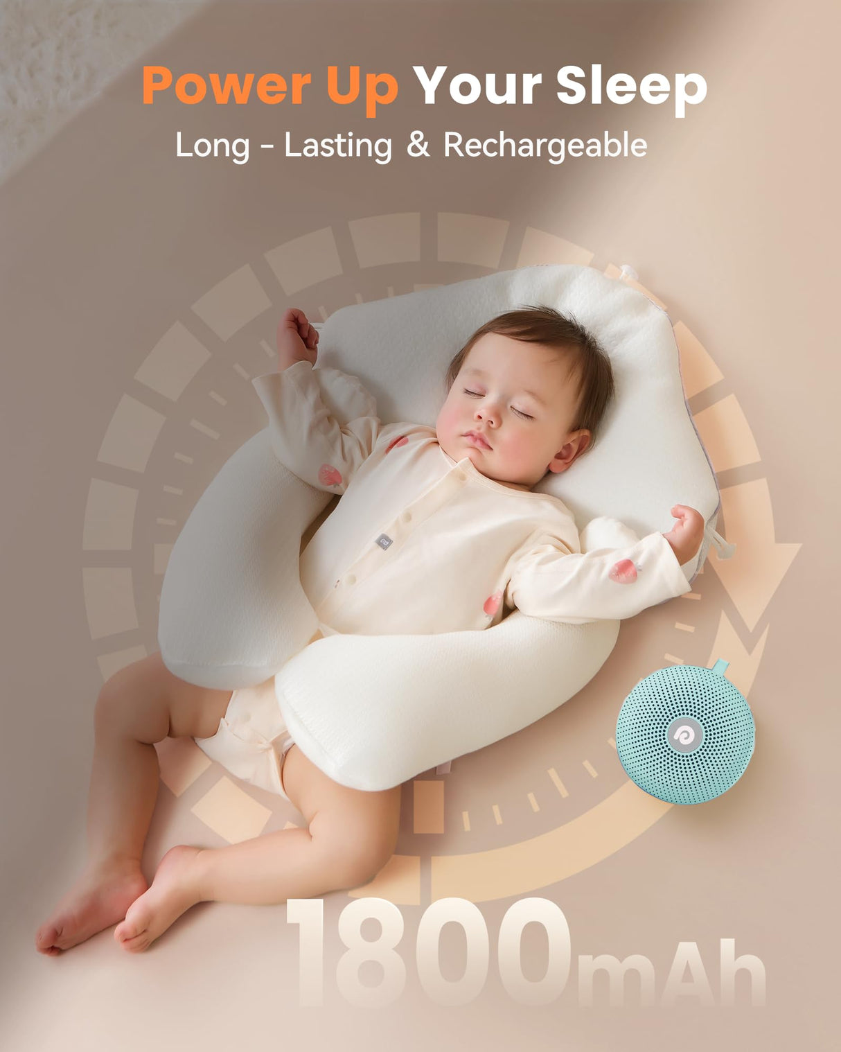 Dreamegg Sound Therapy Machine - Portable Sound Machine for Baby Adult, Features Powerful Battery, 21 Soothing Sound, Noise Canceling for Office & Sleeping, Sound Therapy for Home, Travel, Gift, Green