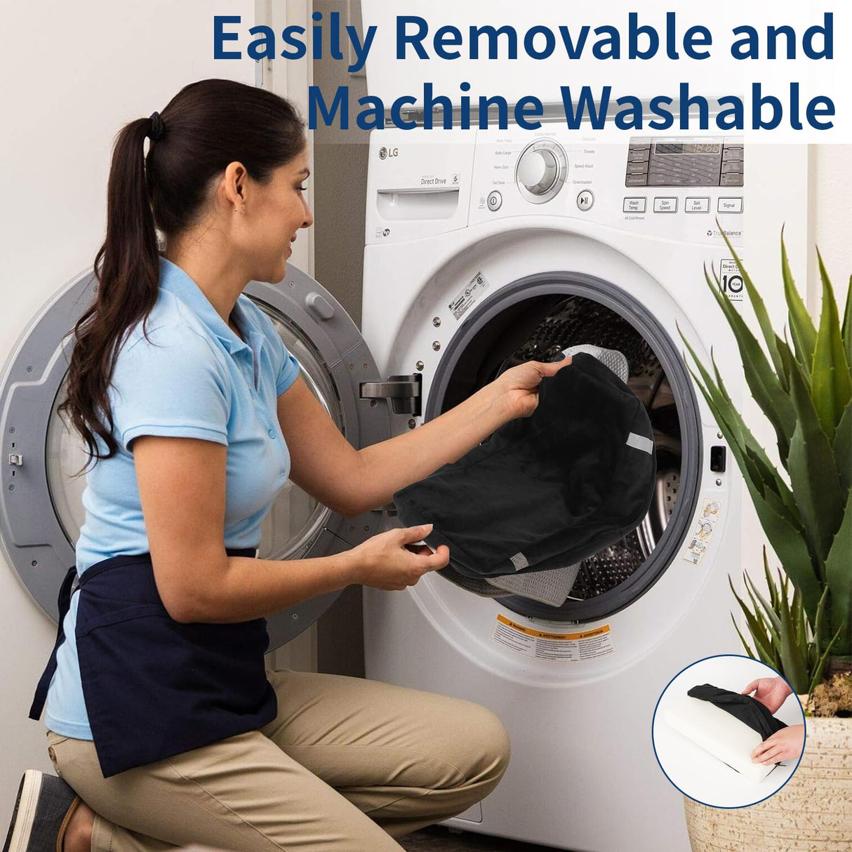 HuCPAPxi Knee Scooter Pad Cover with 2'' Removable Highly Resilient Comfort Memory Foam Cushion - Knee Walker Accessory for Knee Roller and Alleviate The Knee Pain - Universal Fit Most Models