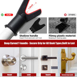 Door Security Bar – 600LB Heavy Duty Anti-Slip Door Stopper Jammer Stick,Adjustable 24.5–50.7'' Lock Blocker for Home,Apartment&Travel,Portable for Hinged Front & Sliding Patio Doors