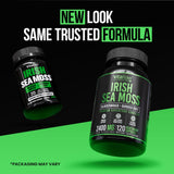 VitaRaw Organic Irish Sea Moss Capsules 2400 mg - Burdock Root and Bladderwrack Powder Real Seamoss Pills for Immune Support, Joint and Gut Health Help - Raw Sea Moss Advanced Herbal Supplement