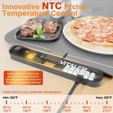 Vitaler Warming Mat for Food, (XXL 35”x16”) Electric Warming Trays, Upgrade Graphene Fast Full-Surface Heating Mat for Food with 6 Level Temp, 6 Hours Timer, Food Warmer Pad with Heat-Insulating Mat