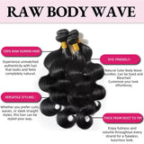 12A Human Hair Bundles 16 18 20 22 Inch Body Wave Bundles Human Hair 100% Unprocessed Brazilian Virgin Weave Bundles 4 Bundles Real Natural Black Wavy Human Hair Extensions 1B Bundles for Women
