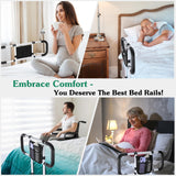 Bed Rails for Elderly Adults Safety - Extended Bed Assist Rail for Seniors - Adjustable Bed Side Rails Handle Support Bar Bed Guard Rail with Storage Bag & Fixing Strap, Fit King Queen Full Twin Bed