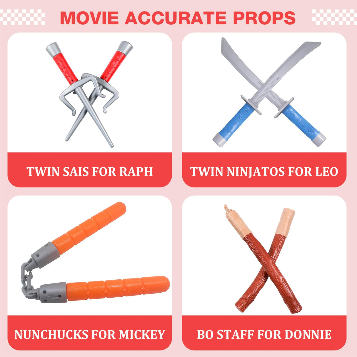 Geamiki Super Hero Cosplay Costume with Weapons Party Halloween Christmas Favors Red