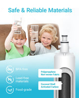 AQUA CREST Replacement for GE® RPWFE®, RPWF (with CHIP) Refrigerator Water Filter, Compatible with GYE22HMKES, GYS22GMNES, GYE22HBLTS, DFE28JSKSS, GFE28HMHES, GNE29GYNFS, 3 Filters