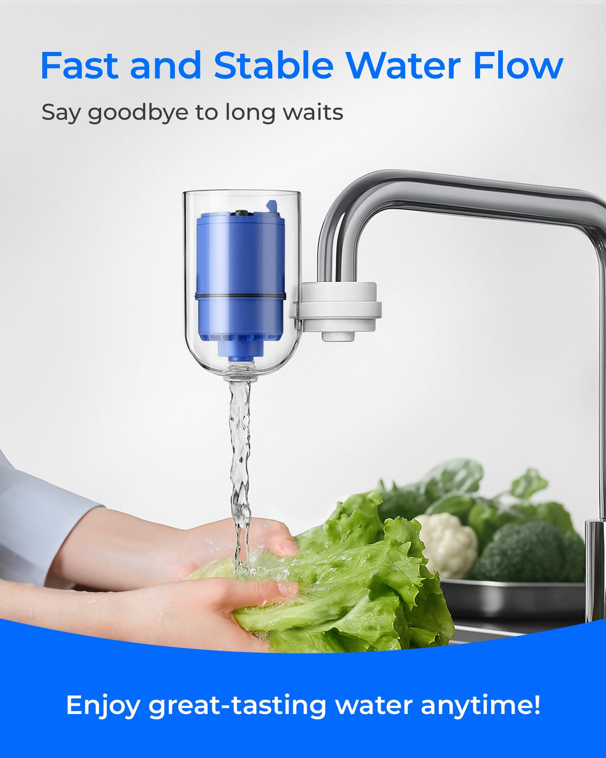 Waterdrop C08A Faucet Water Filter, Compatible with All PUR® PLUS Water Filter, PUR® PLUS RF9999® Faucet Water Filter, NSF 42 Certified, 9-Month, 900-Gallon, 3 Pack