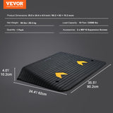 VEVOR 4" Rise Rubber Threshold Ramp for Doorway,Door Ramp with Non-Slip Textured Surface,33069lbs Load Capacity, Rubber Curb Ramp for Wheelchair and Scooter
