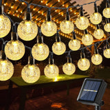 Toodour Solar String Lights Outdoor Waterproof, 56ft 100 LED Globe String Light with 8 Mode, Crystall Ball Lights Solar Patio Lights for Garden, Lawn, Patio, Gazebo, Yard, Outdoor Decor - Warm White