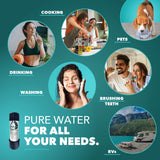 CuZn Under Sink Water Filter for Sink Faucet, 5 Year Filter Life, NSF/ANSI 42 & 372 Certified, Reduces PFAs, PFOS, Lead, Chlorine, Inline Faucet Connection, Improves Tap Water Taste