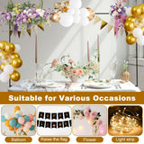 Over The Table Rod Stand with Clamps Adjustable Table Balloon Arch Stand for Party Wedding Anniversary, 34” to 98.43” Length, 30.25” to 47.25” Height(Color:Black)