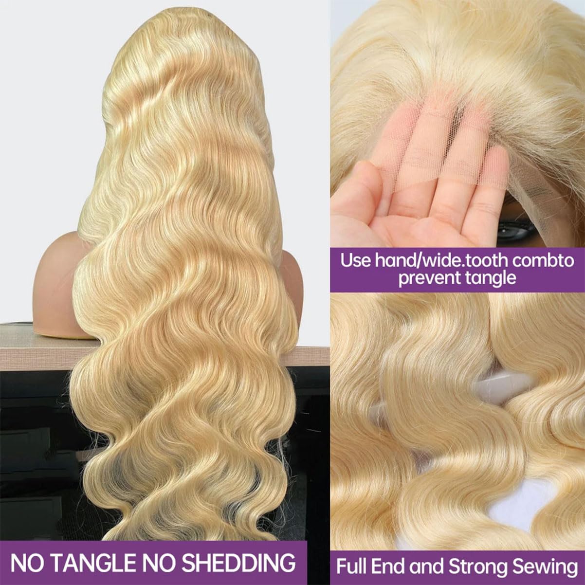 Fayniss 30 Inch 613 Blonde Wig Human Hair 180% Density 13x6 Body Wave Lace Front Wigs Human Hair Glueless Wigs Human Hair Pre Plucked With Baby Hair (30 inch, 613 Blonde Wig)