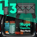 Sekey 220L Wagons Carts Foldable with Big All-Terrian Beach Wheels, Collapsible Heavy DutyWagon with Cup Holders, Extra Large Folding Wagon,Foldable Wagon for Camping, Garden, Sports. Grey