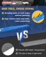 Wood Pruning Reciprocating Saw Blades 9 Inch Sawzall Blades for Trees High Carbon Steel Pruning Blade for Reciprocating Saw (10 Pack/5TPI)