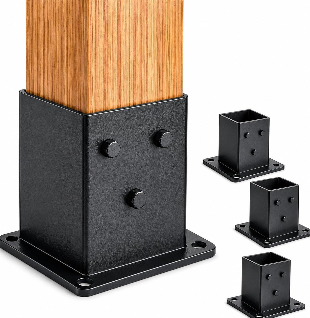 ORIGLE 4x4 Post Base Brackets, 3.58'' x 3.58'', Heavy Duty, 4 Pack