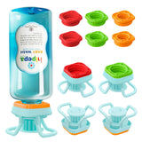 Luvan 4-Pack Bottle Emptying Cap Flip Dispenser Kit for Every Drop Universal Inverted No-Waste Caps for Shampoo Lotion Soap Ketchup Mustard Sauces Space-Saver for Kitchen Bathroom