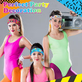 Yussti 80S Accessories for Women 4 Pairs Retro Earrings 4 PCS Headbands