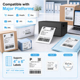 Thermal Shipping Label Printer 4x6 Bluetooth Label Maker for Small Business
