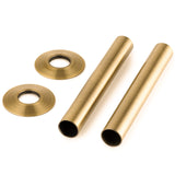 Sandy Beach Brass Pipe Covers - antique brass Radiator Pipe Collars & Sleeves, 130mm x 18mm