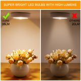 Mlambert 4 Pack Motion Sensor LED Night Light, Cordless Battery-Powered Stick-on Magnet Closet Lights, Safe Lighting for Stairs, Cabinet, Warm White