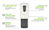 Alpine Automatic Hand Sanitizer Dispenser - Touchless Soap Dispenser with Drip Tray for Restaurant, Hospital, School, Hotel, Kitchen and Bathroom -1200mL Liquid, Gel White