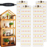 Grow Light,Ultra-Thin Panel Grow Lights for Indoor Plants,644LEDs Full Spectrum Grow Lights for Under Cabinet Plant, Grow Lamp with 3/9/12H Timer,10 Dimmable Levels for Plants Growing (4pcs Pro)