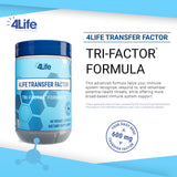4Life Transfer Factor Tri-Factor Formula - Advanced Immune Support with Cow Colostrum & Chicken Egg Yolk - 60 Veggie Capsules